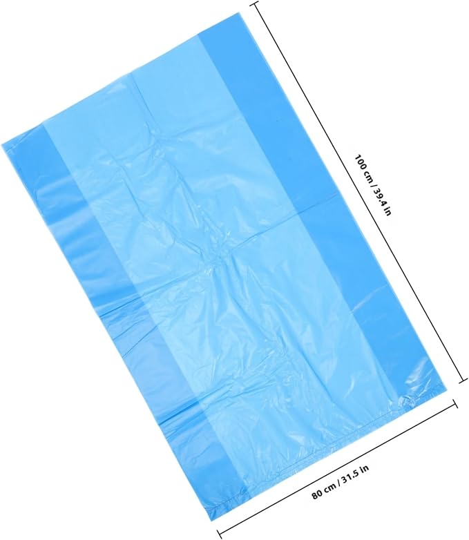 50pcs Heavy-duty Tear-resistant Trash Bags Large Capacity PE Garbage Liners for Kitchen Bathroom Office Commercial Waste Disposal