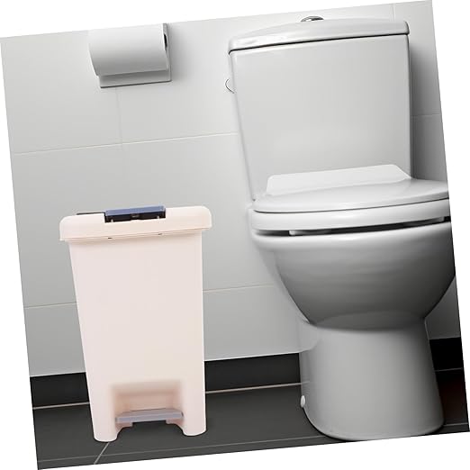 Alipis Pedal Trash Can Bathroom Waste Basket Plastic Recycling Can Lid Easy to Clean for Bedroom Kitchen Office