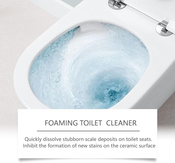 Toilet Cleaning Powder: Dissolves Quickly Effectively Removes Stubborn Water Stains Produces Rich Foam Gentle On Glazes.(3pcs)