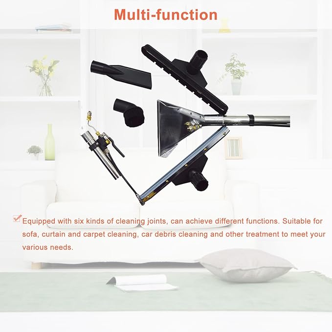 Carpet Extractor Machine 30L 3-in-1 Stainless Steel Carpet Cleaner for Corridor Conference Hall and Restaurant 110V 1000W