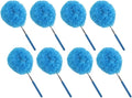 Reusable Microfibre Ceiling Fan Duster Dusting Dust Blade Cleaning Adjustable Length Household Tool(Blue-8PCS)