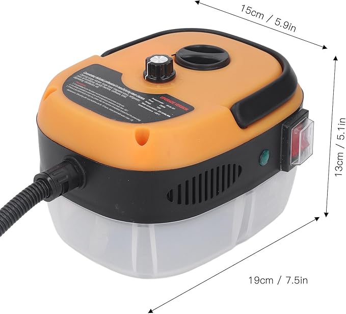 High Pressure Steam Cleaner 2500W Portable Handheld Steam Cleaning Machine with Brush Heads High Temperature Circuit for Kitchen Furniture Bathroom Car (US Plug 110V)