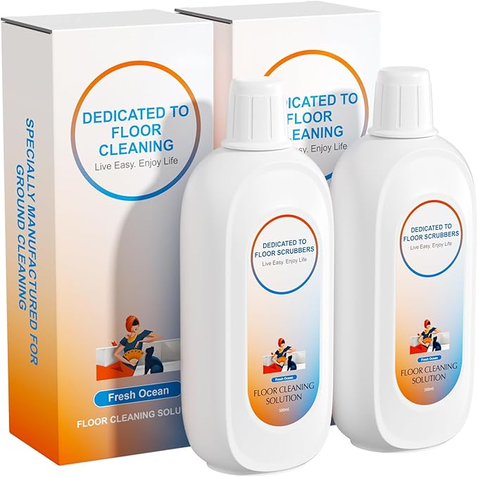 Floor Cleaning Solution Compatible With Tineco  Deep Cleans for Multiple Hard Floors Suitable With All Robot Vacuums with Mopping and Cordless Wet/Dry Vacuum Mop Cleaner (Fresh Ocean 2 Bottle)