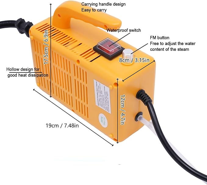 1700W Steam Cleaners 110V High Pressure Steam Cleaner with 4 Brushes for Home Use Handheld Steam Cleaner Machine for Cleaning Upholstery Bathroom Floor and Tile Car Detailing Steamer