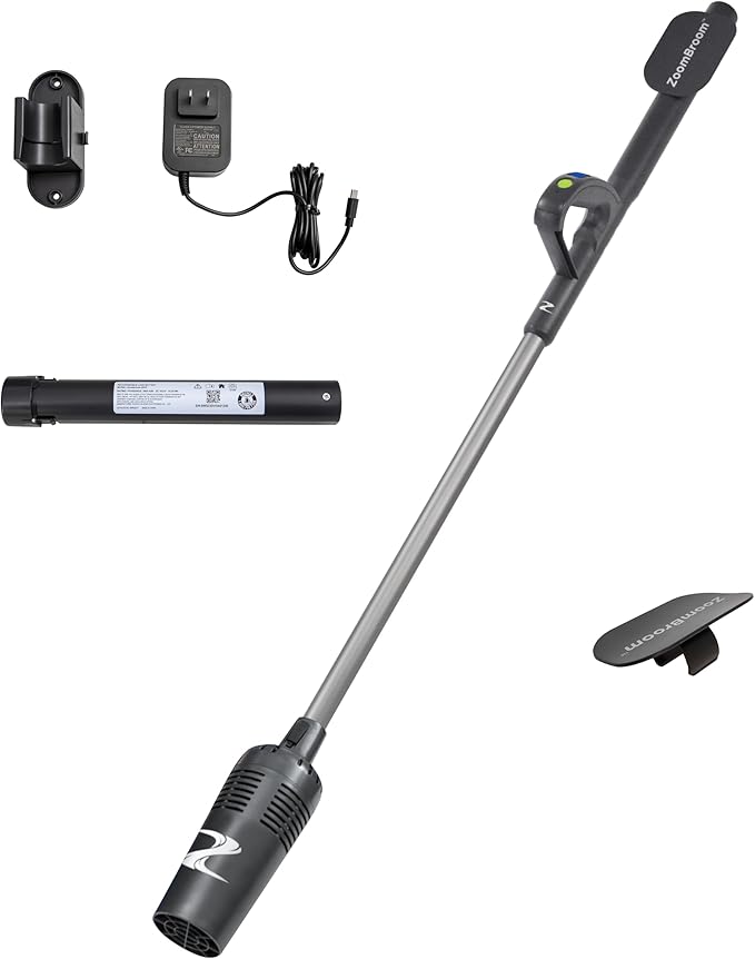 Lightweight Air Broom with Ergonomic Handle – Powerful Controlled Airflow for Easy Debris Removal at Home Patios Pickleball Courts RVs and All Outdoor and Indoor Activities