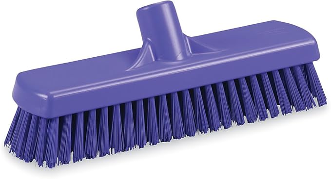 Vikan Stiff Floor Scrub Brush - 12W - Purple - Purple
