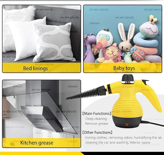 Steam Cleaner Multipurpose Handheld Pressurized Steam Cleaner Portable 360cleaning for Kitchen Bathroom Windows Auto Floors