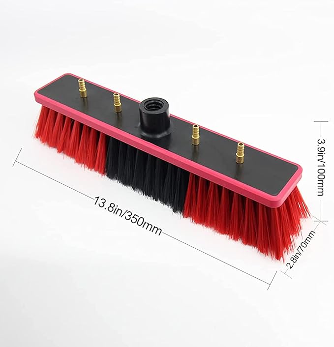 Water Fed Pole Kit Window Cleaning Brush Outdoor Window Glass Solar Panel Cleaning Extendable Telescopic Pole Water Fed Brush Spray Washer for Cleaning Window Solar Panels5.4m/18FT