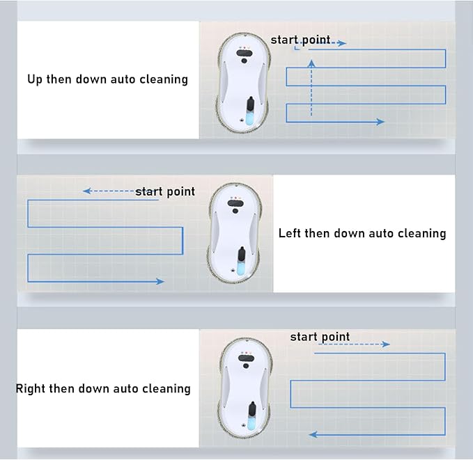 Robotic Window Cleaner Smart Glass Cleaning Robotic Full Automatic Multifunctional Water Spray Window Cleaning Robot for Tiles Class Door (US Plug)