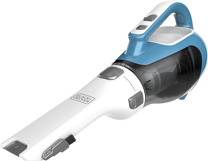 BLACK+DECKER dustbuster AdvancedClean Handheld Vacuum Cordless Compact Home and Car Vacuum with Crevice Tool Rotating Nozzle and Charging Station Large Dust Bowl (CHV1410L)