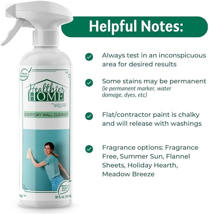 CHOMP! Painted Wall Cleaner Spray: Healthier Home 5-Minute CleanWalls 4-in-1 Multipurpose Ceiling and Baseboard Cleaning - Dirt Dust Odor and Stain Remover - 32 Oz (Meadow Breeze)……