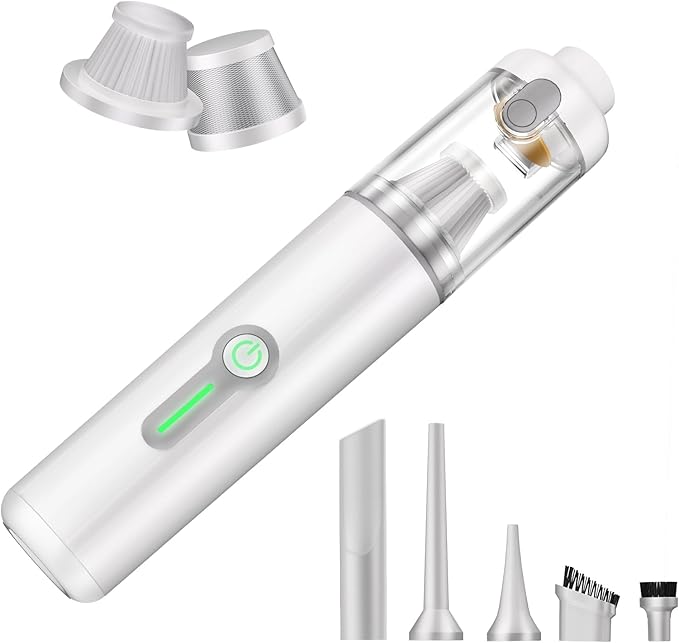 MARTISAN Cordless Car Vacuum 4-in-1 Portable Vacuum 20000Pa Suction Power 3 Sunction Modes HEPA Filter Vacuuming Blowing Inflating Pumping Quick Charging for Home Office Camping White