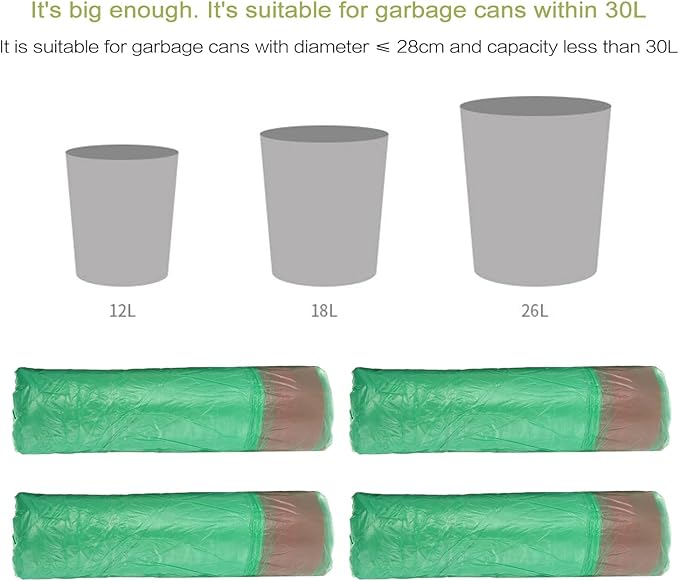 Mipcase 10 Packs Disposable Drawstring Trash Bags Thickened PP Plastic Household Waste Container Carrying Bags for Bathroom Bedroom Office Use