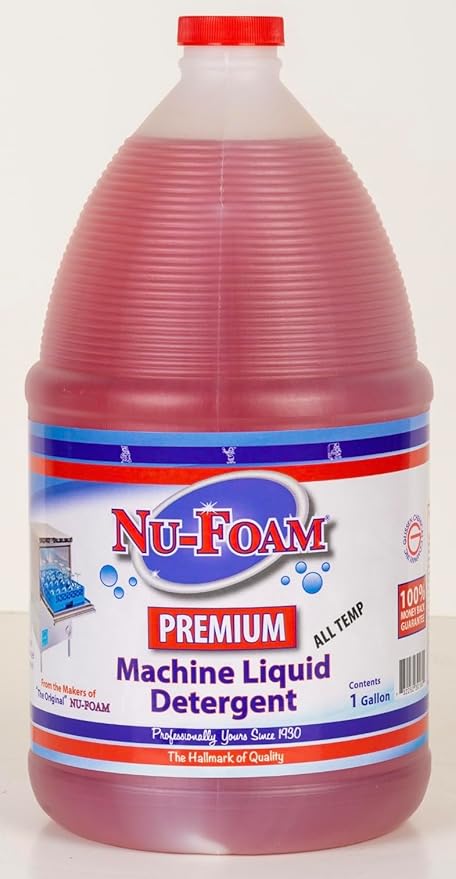 Nu-Foam Premium Commercial Dishwasher Detergent and Rinse Aid Set 1 Gallon Each