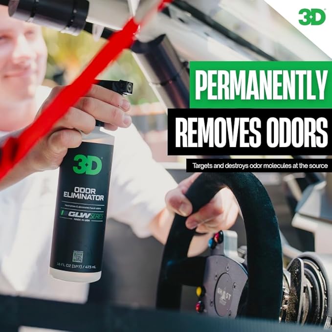 3D Odor Eliminator GLW Series | Ultra Powerful Air Freshener | Long Lasting Odor Relief | Neutralizes Unwanted Smells | Fresh Scent | DIY Car Detailing (64 Oz) (64 Oz)