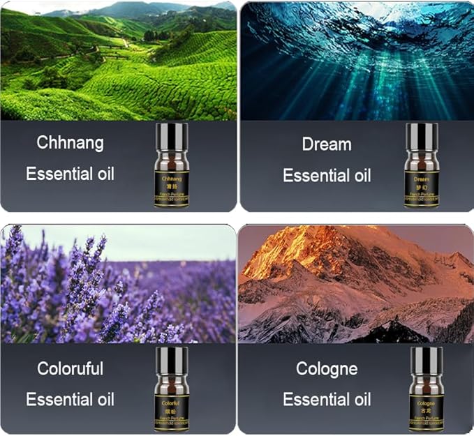 Helicopter Solar Car Air Freshener Refill Set Solar Essential Oil Refill Perfume Oil for Car Air Fresheners(4 Packs)
