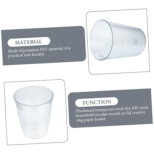 GLEAVI Creative Wastebasket Small Kitchen Trash Dustbin for Bathroom Office Trash Storage Can