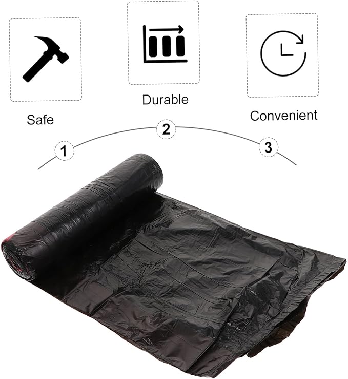 Beaupretty 10 Packs Disposable Drawstring Trash Bags Large Capacity Plastic Waste Organizer for Kitchen Bathroom Office Household Use