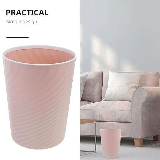 TIDTALEO Small 8L Open Top Bathroom Trash Can Pink Wastebasket for Bedroom Office Kitchen Compact Litter Bin Container for Home Use