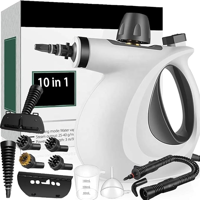 Steammaster Pro Handheld Steam Cleaner 10 In 1 Handheld Pressure Multi Purpose Cleaner Home Use (Gray)