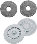 Compatible for Dreame L10s Pro Mop Plate Accessories Compatible for Dreame L10s Ultra W10s W10s Pro Mop Tray Mopping Holder Mount Spare Parts (Color : Mount2pc-Mop2pc-xm)