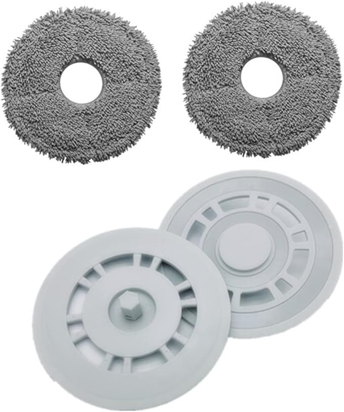 Compatible for Dreame L10s Pro Mop Plate Accessories Compatible for Dreame L10s Ultra W10s W10s Pro Mop Tray Mopping Holder Mount Spare Parts (Color : Mount2pc-Mop2pc-cm)