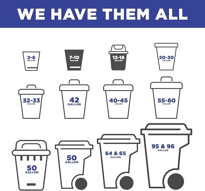 13 Gallon Trash Bags Tall Kitchen Drawstring Trash Bags 0.8 Mil Garbage Bags White 200 Count