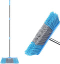 LandHope Heavy Duty Broom 15.75in Wide Push Broom 45.67in Long Handle Adjustable Floor Sweeper for Indoor Outdoor Commercial Warehouse Home Kitchen Patio Garden Garage