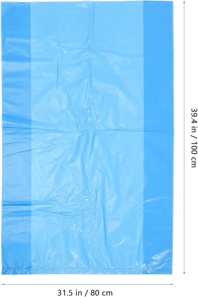 50pcs Large Tear-resistant Garbage Bags 80x100cm Thick Plastic Trash Bags for Kitchen Bathroom Office Commercial Use Blue