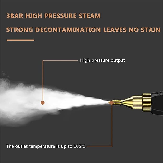 Handheld Steam Cleaner 2500W High Temperature High Pressure Mobile Steam Cleaning Machine for Home Appliance Air Conditioning Kitchen Hood Car Cleaner