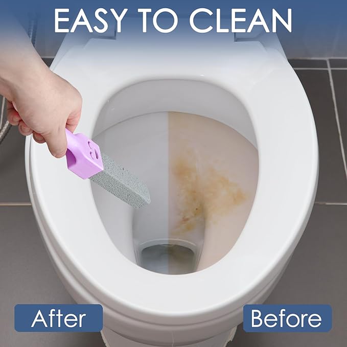36 Pack Pumice Stone Toilet Bowl Cleaner with Handle Pumice Stone for Cleaning Toilets Stove Bathtubs Grills Swimming Pools Sinks Pumice Stone Stick Powerfully Cleans Hard Water Rings