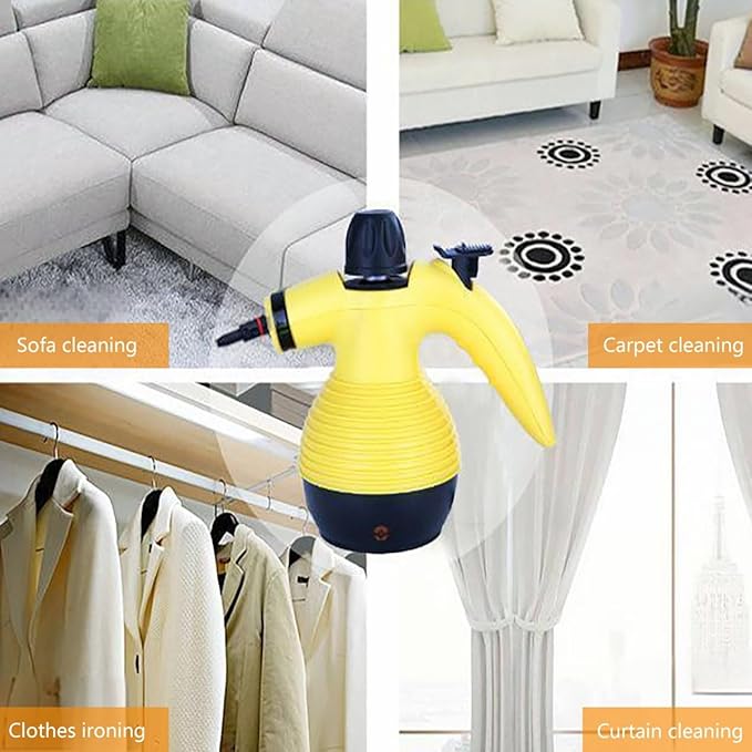Steam Cleaner Natural Steam Cleaner Handheld Power Steam Cleaner for Home with 9 Accessories High Heat Steam Cleaning Machine Multifunctional Steam Cleaning for Mattress Car Detailing Kitchen