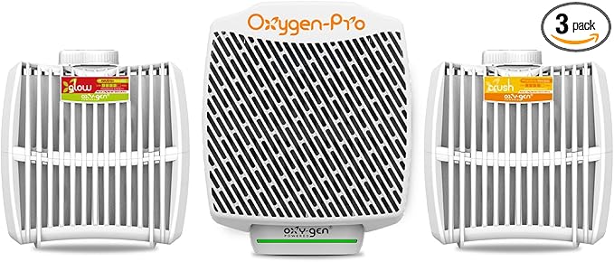 Oxygen-Pro - Starter Kit - Commercial Air Freshener and Deodorizer Wall Mounted Odor Eliminator and Fragrancing System (Strong Kit) 120 Day Supply