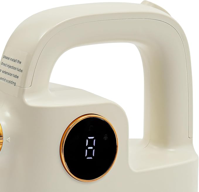 Steam Cleaner Handheld Multi-Surface Steam Cleaner with Multiple Accessories Steamer for Cleaning Floor Upholstery Grout and Car (Beige)