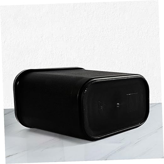 Thickened Plastic Trash Can No Lid Garbage Container for Household Waste Storage Black Wastebasket for Bathroom Bedroom Office Use