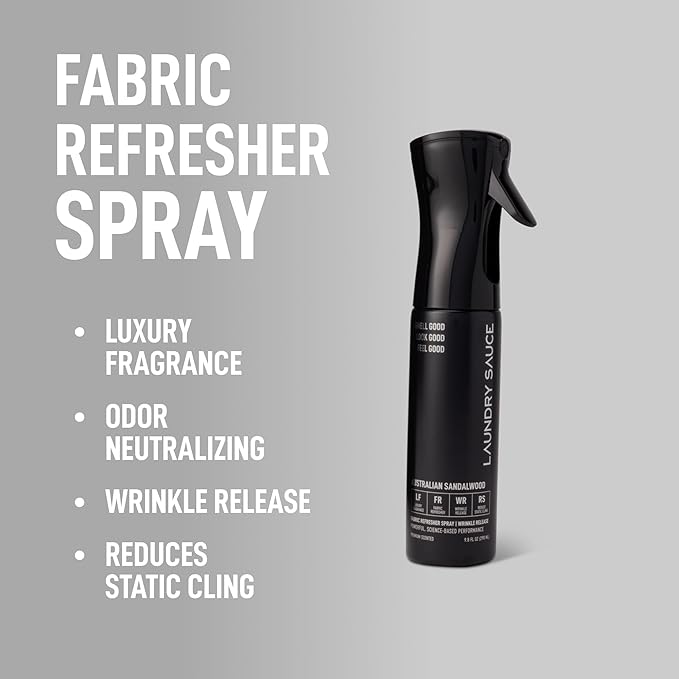 Laundry Sauce Fabric Refresher Spray Australian Sandalwood Odor-Fighting Fabric Refresher Fragrance and Laundry Scent 9.8 fl oz