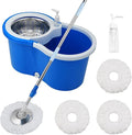 Spin Mop and Bucket with Wringer Set 360° Spinning Mop Bucket System with 3 Microfiber Mop Replacement Heads and 61 Stainless Steel Adjustable Handle for Floor Cleaning (20QT)