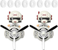 2Pcs Car Air Fresheners Cute Bear Pilot Automotive Air Outlet Creative Car Perfume Diffuser Automotive Accessories Air Vent Decoration with 8 Fragrant Tablets (White 1+White 1)