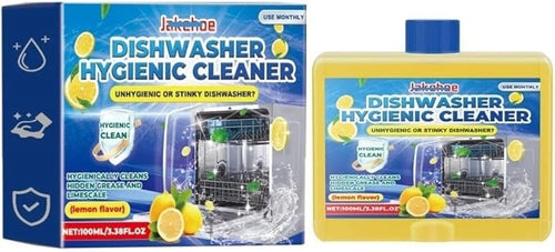 1pcs——3pcs100ml Dishwasher Cleaner &amp Descaler - Lemon Scent Removes Limescale &amp Grease Safe for Dishes Eco-Friendly Formula Compatible with Jakehoe(2pcs)