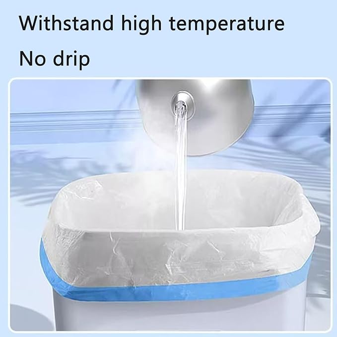 15 Gallon white drawstring trash bags No tear open large floral scent garbage bagUltra thickened plastic for tall kitchenOfficeLiving room Commercial Use 26x30 inches
