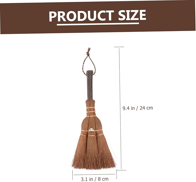 3pcs Mini Palm Broom Compact Natural Household Sweeping Tool for and Cleaning Desktops Small Broom Soft Bristles for Tea Accessories