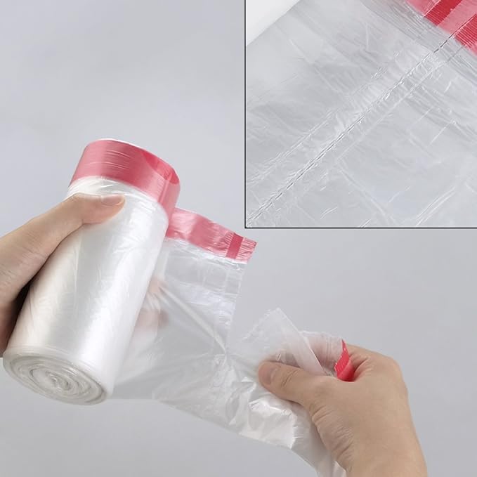 Jekiyo 13 Gallon Drawstring Clear Trash Bags 120 Counts