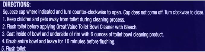 Toilet Bowl Cleaner Fresh Scent 24 Fl Oz (Pack of 2) Powerful Stain Remover Deep Clean Formula Limescale Rust Eliminator Deodorizing Bathroom Cleaner Septic Safe Toilet Cleaner