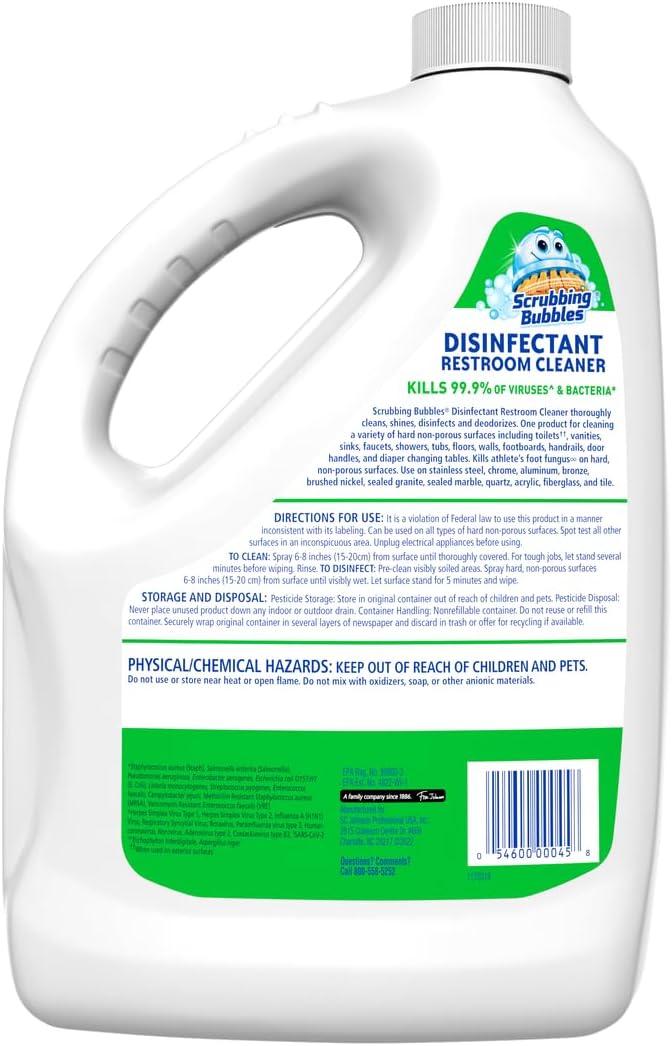 SC Johnson Professional Scrubbing Bubbles Disinfectant Restroom Cleaner 128oz / Case Qty 4