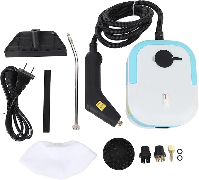 1200W Portable Handheld Steam Cleaner Fast Heating 10s Multi Functional Car Steamer Easily Tackle Grease Dirt Stains for Walls Microwaves Washing Machines Refrigerators