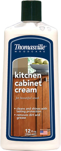 THOMASVILLE KITCHEN CABINET CREAM - Multisurface Wood Cleaner and Polish Furniture Quick Shine Restorer Protector Kitchen Cabinets Surface Cleaner House Cleaning Supplies Home Improvement 12 Oz