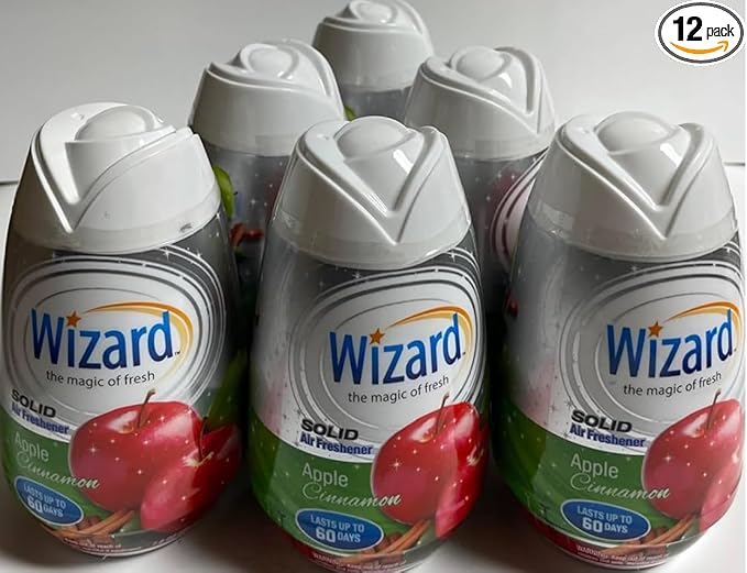 Wizard The Magic of Fresh gel Air Freshener solid air freshener 7.8 oz Apple cinnamon (Pack of 12)