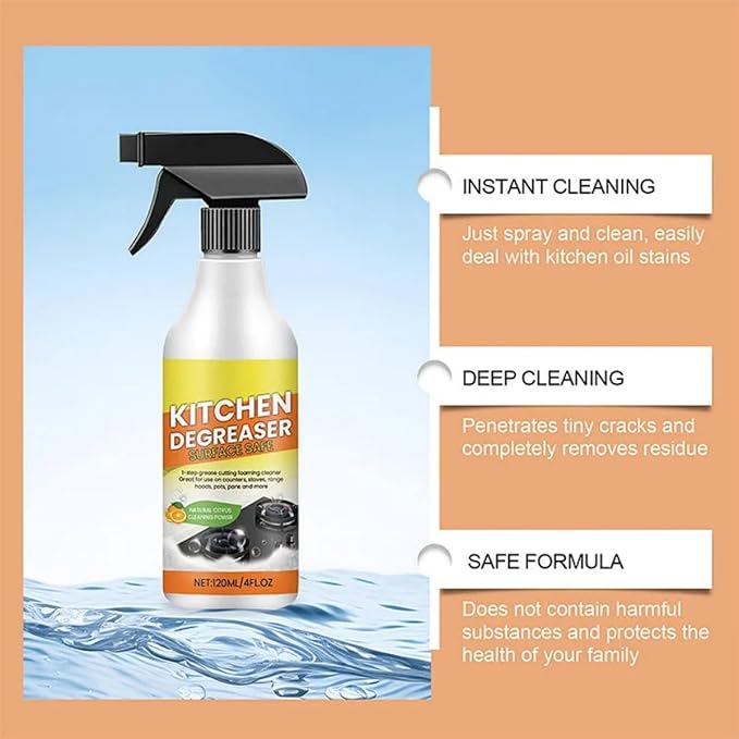 Kitchen Powerful Concentrated Degreasing Foam Cleaner SprayAll-Purpose Household Kitchenware Stain Powerful Concentrated Bubble Cleaner (3PCS)