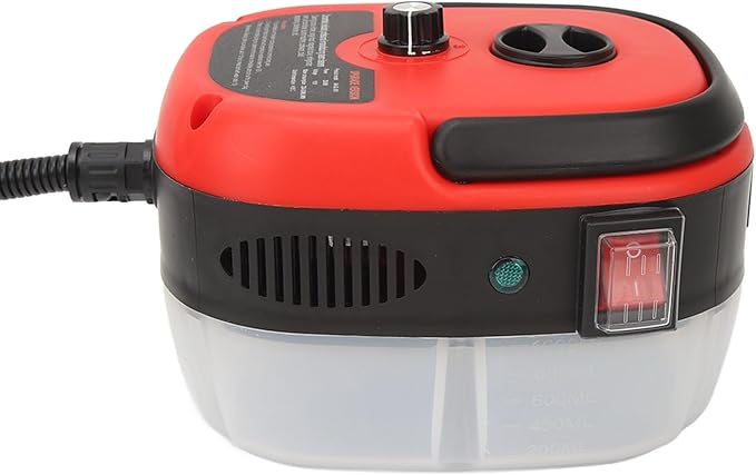 Srliya High Temperature High Pressure Steam Cleaner Handheld Multi Purpose Steam Cleaning Machine for Kitchen Grease Air Conditioner Bathroom Car Interior Home and Hotel Cleaning (Red)