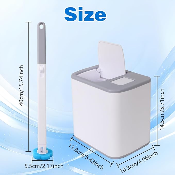 Disposable Toilet Brush Toilet Bowl Cleaning SystemPowerful Cleaning Disposable Toilet Cleanerwith 24 Toilet Wand Refills for Toilet Bowl CleanersBathroom Cleaning